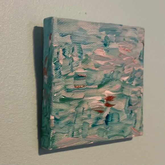 🌺Abstract Canvas Art in Blue & Green-Set of 3 🌺 - Picture 7 of 10